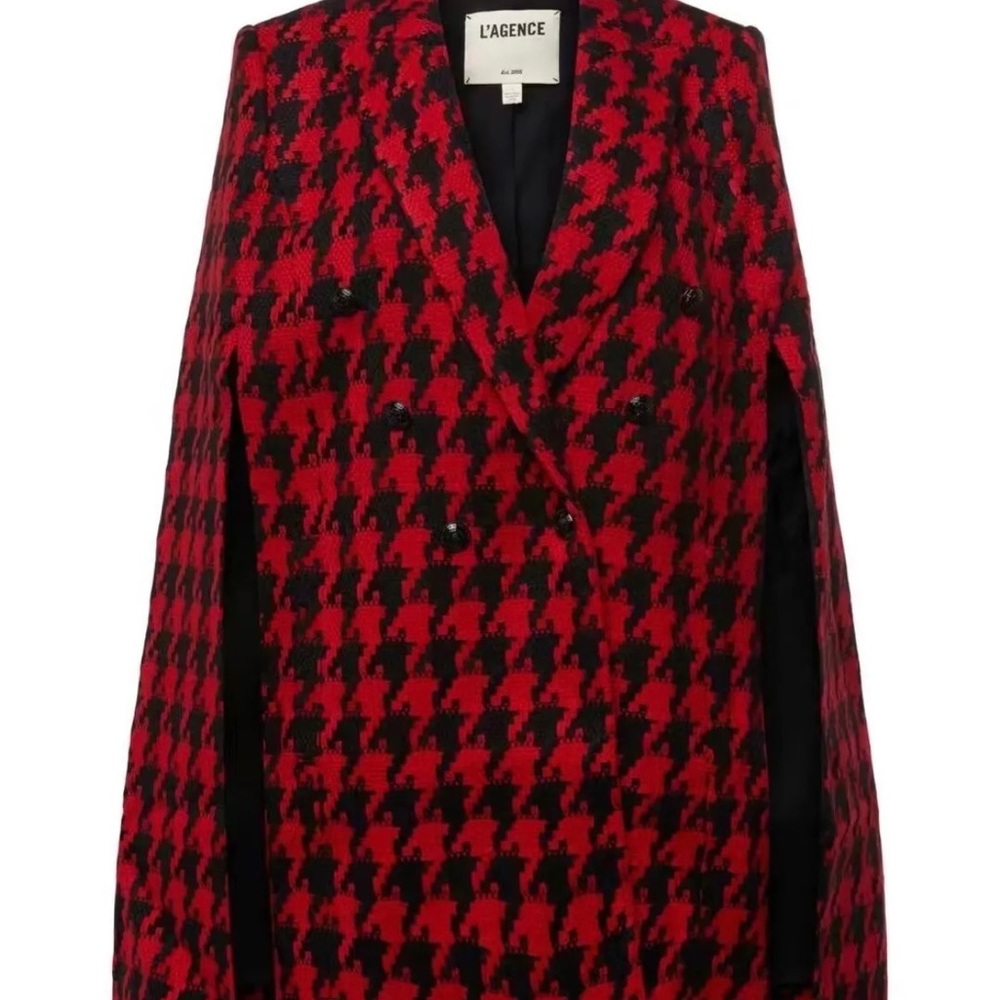 L’agence houndstooth cape coat SMALL - Picture 4 of 10